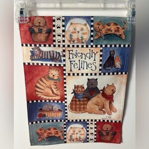 Cat Garden Flag Debbie Mumm “Friendly Felines” Novelty Whimsical Kitty Lover